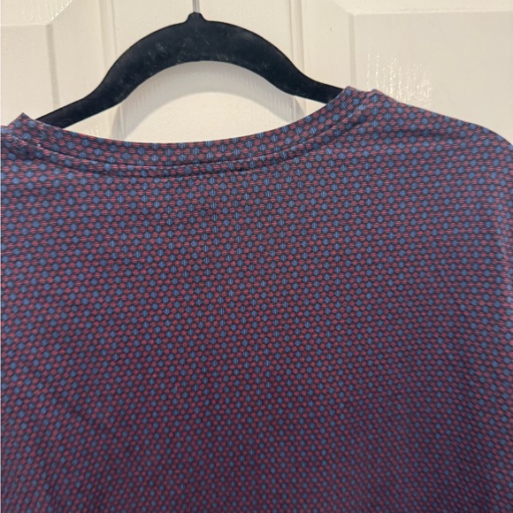 Mens EXPRESS Navy Red Patterned Shirt Size XL - Picture 6 of 9